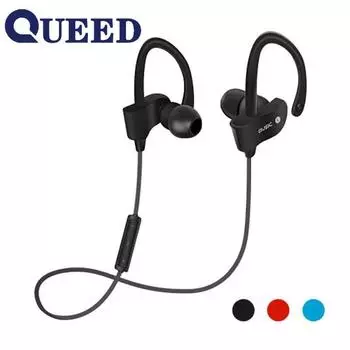 QUEED Bluetooth-гарнитура для шеи висит в ухе, беспроводные затычки для ушей с защитой от бросков