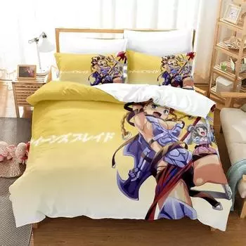 Queen Blade Bedding Set Single Twin Full Queen King Size Bed Set Adult Kid Bedroom Duvet cover Sets 3D Print Anime Bed Sheet Set 70x133cm 2pcs