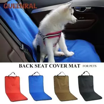 Queenral Автомобиль Водонепроницаемое заднее сиденье Pet Cover Protector Mat Задняя безопасность Дорожные аксессуары для кошачьей собаки Переноска для домашних животных Автомобиль Задний задний коврик для сидения