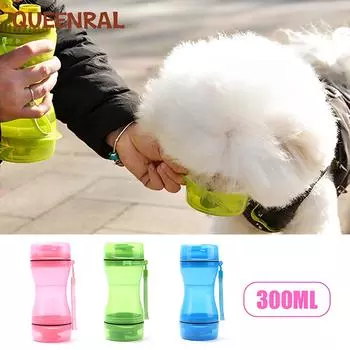 Queenral Dog Waterer Портативный пение для собак Прогулка на открытом воздухе Путешествие для больших собак Бутылка воды Собака Бутылка для воды Pet Cat Dog Supplies