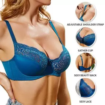 Queenral Французское регулируемое нижнее белье с небольшой грудью на тонких кружевных женских бюстгальтерах на косточках