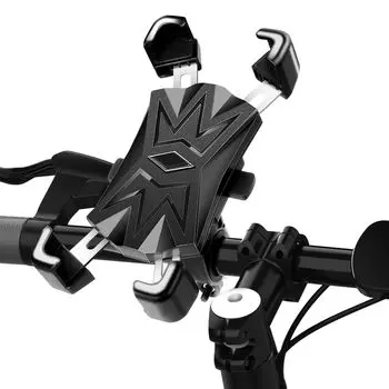 QUEXYOO Bike Smartphone Vibration Bicycle Smartphone iPhone Bicycle Mobile Road Smartphone Fall One Hand Operation Bicycles Type Holder, Absorption, чёрный