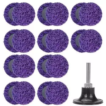 Quick Change Rust Remover Wheel 53mm Abrasive Wheels Wheel Disc Polishing Strip Disc Surface Prep 21PCS