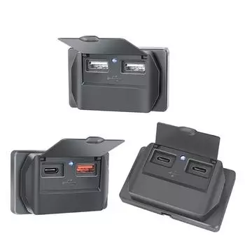 Quick Charge3.0 и PD QC3.0 USB-розетка для автофургонов, 12 В/24 В, крепление на панель, водонепроницаемый автомобильный USB-порт