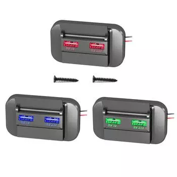 Quick Charge 3.0 Ports Dual USB Ports 5V 3.1A Car Bus Charger Socket Adapter USB Power Panel With Swith For Marine Motorcycles