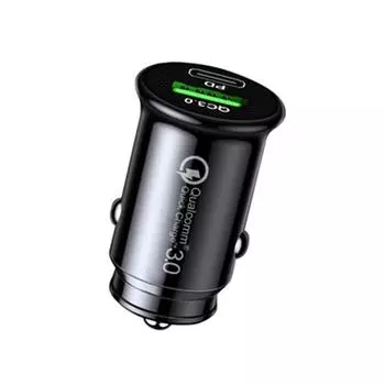 Quick Charger3.0 USB автомобильный разъем адаптер зарядка Type C PD3.0 Dual USB многофункциональное быстрое зарядное устройство для телефона в автомобиле грузовик чёрный