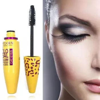 Quick Dry Makeup Mascara Collagen Extended Long Curl Водонепроницаемые ресницы Черное волокно Тушь для ресниц Косметика 8ml