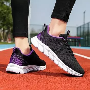 Quick-Drying Casual Female Sneakers Trainers 2024 Harajuku Shoes Fashionable Barefoot Shoes Women Air Luxury Woman Mules Tennis 35 чёрный