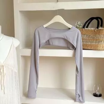 Quick-Drying Long Ice Silk Sleeves Anti UV Sunscreen Arm Covers Driving Style2-Grey