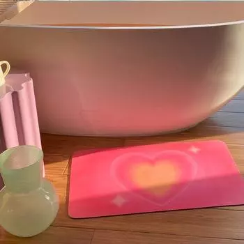 Quick-drying Non-slip Bathroom Toilet Toilet Door Mat Absorbent Diatom Mud Carpet American Sweet Cool Spice Girl 40 * 60cm Crystal Velvet