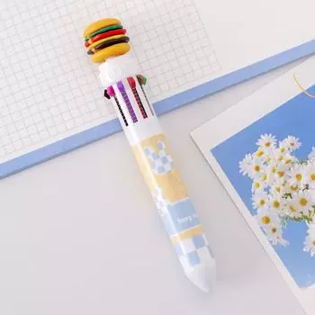 Quick-Drying Signature Pen Writing Smoothly 10 Color Ballpoint Pen Neutral Gel Pens Stationery 05