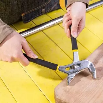 Quick Release Water Pump Pliers Adjustable Straight Jaw Groove Joint Plier Plumber 8 In