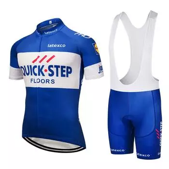 Quick Step Cycling team Jersey Clothing Bike Shots Men Bicycle wear summer pro Shirts gel pad bike Bottoms XS