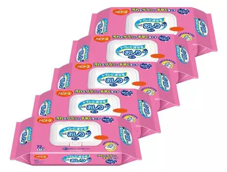 Quick wipes that can be flushed down the set of 72 sheets x 5 Habinurse Nursing for for the with soft and contains dirt guard 180 x 190 made in Japan