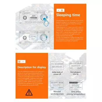 QUICKO 200~480 по Цельсию Регулируемая температура 0,96-дюймовый OLED цифровой дисплей Быстрый нагрев Пайка US Plug