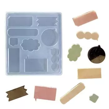 Quicksands Molds Keychain Silicone Mold Phone Pendant Dialog Box Crystal Epoxy Resin Casting Shaker Mold Crafts