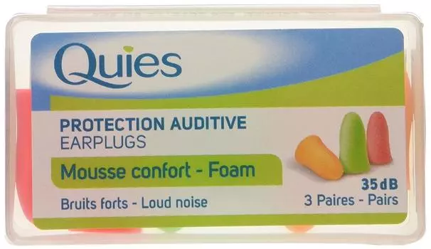 Quies Foam Earplugs 3 pairs