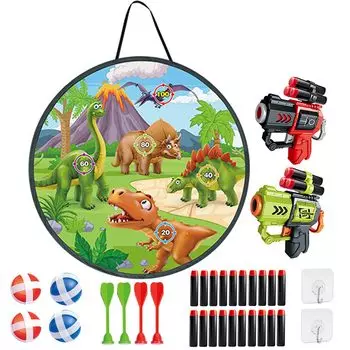 QuiExact Dart Toy Targeting Set Dart Board 3 в 1 Adhesive Ball Velcro Dart Toy Toys для детей и взрослых Совместимость с мишенью для дартса 6 метательных шаров