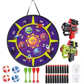 QuiExact Dart Toy Targeting Set Dart Board 3 в 1 Adhesive Ball Velcro Dart Toy Toys для детей Взрослая мишень для дартса Соревновательная игра 6 Throwing