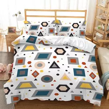 Quilt Cover Math Geometry Equation 3D Three-Piece Digital Kit 135 * 200 (two-piece set) 90g