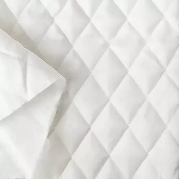 Quilt Fabric White for Lining Medium Thick Width 140cm Quilting Handicraft Plain Cloth [moonfarm] (1m)