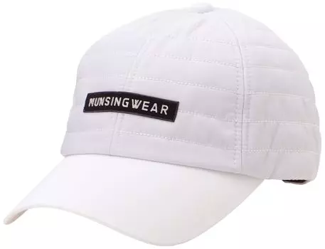 Quilt Front Antibacterial and Odor Resistant Golf MGBWJC06 WH00 [Munsingwear] Cap, Filling, Logo, Thermal, Men s (White)
