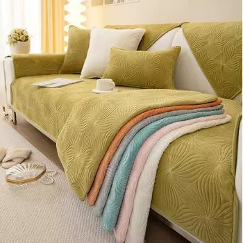 Подушка для дивана с цветочным принтом Four Seasons Universal, утолщенная нескользящая подушка, плюшевые подушки для сидений, чехол для дивана 70*70cm