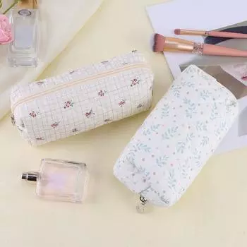 Стеганая косметичка, дорожная косметичка, эстетическая косметичка-клатч, большая вместимость, переносная косметичка, сумка для хранения косметики