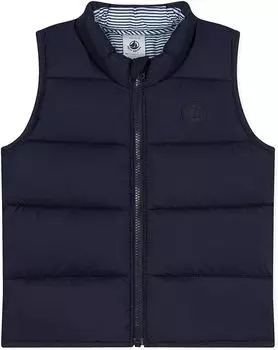 Quilted Vest A0B4U Navy 12 Months 74cm [Petit Bateau] тёмно-синий