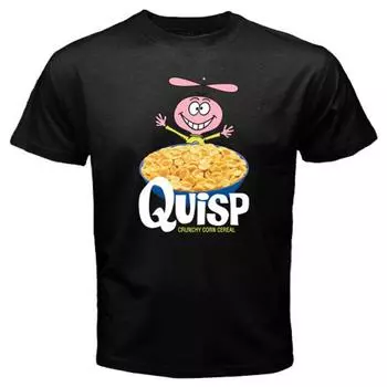 Черная футболка унисекс с логотипом Quisp Cereal Logo S