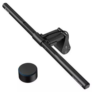 Quntis Настольный светильник для монитора, световая панель, беспроводной пульт дистанционного управления, автоматическое затемнение, 1200 люкс, высокая цветопередача, совместимо с изогнутым USB-монитором чёрный