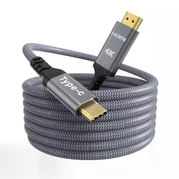 Quntis USB Type C HDMI 4K Conversion Cable 3M 4K@60Hz USB C HDMI Conversion [One-way Communication] Adopts PCBA Chip Compatible with Thunderbolt 3/4 i