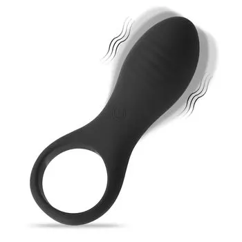 QUWANNICE Cock Ring Penis Ring Glans Vibrator Types of Vibration Patterns Nipple Perineum Unisex Clitoris Torture High Elasticity Soft Silicone USB