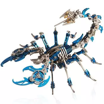 QUXOZHLU 3D 3D головоломка Миниатюрный набор Скорпион DIY Модель 3D головоломка для взрослых Набор ручной работы для взрослых Развивающие игрушки Украшения 3D 3D головоломка День рождения синий