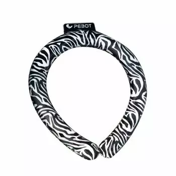 Qzee Cooling Collar Pebot Dog Collar Ice Feeling Medium Large Dog Corgi Golden Retriever Teddy Pet Supplies Zebra Pattern