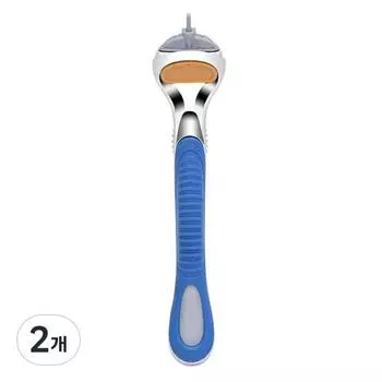 Qzio Gillette compatible razor handle body, 1 pack, 2 pieces ,Korean razor blade