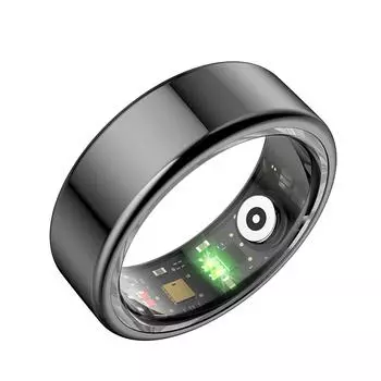 R02 Smart Ring IP68 и 5ATM Водонепроницаемый Трекер для Android для IOS (Черный 12)
