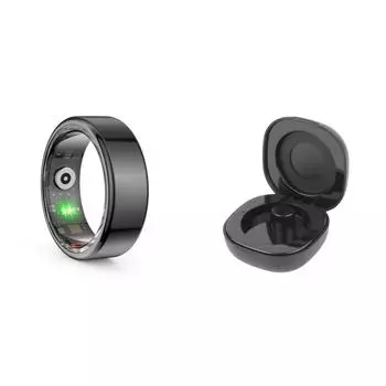 R02 Smart Ring IP68 и 5ATM Водонепроницаемый Трекер для Android для IOS (Черный 12)