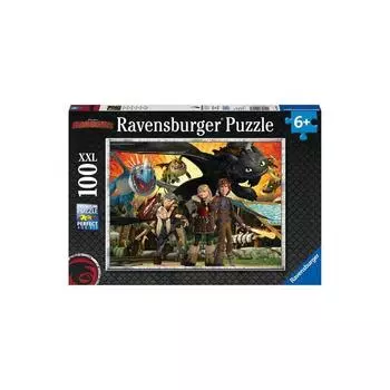 R109180 Как приручить дракона Dragon Friends XXL 100 деталей, разные цвета Пазл, детские игры, развивающие игрушки