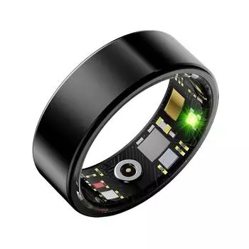 R11M Смарт-кольцо Частота сердечных сокращений Кровь Кислород Мониторинг сна Монитор здоровья Совместимость с Bluetooth 5.0 для мужчин и женщин для Android iOS 7 чёрный