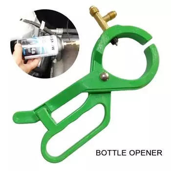 R12 Opening Valve Car Air Conditioning Bottle Opener Wrench Tap Valve Bottle Opener Car Accessory зелёный