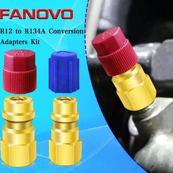 R12 To R134a Conversion Kit Air Conditioning Charging Adapter Modification Quick Accessories Valve Car Port Disconnect Conn V5A9