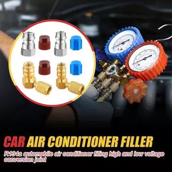 R134a AC Fitting Adapter Kit R134A AC Fitting Conversion High/Low Pressure R12 To R134a Adapter Kit For Car Air Conditioning CZECH REPUBLIC