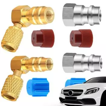 R134a Conversion Kit R134A AC Fitting Conversion R12 To R134a Conversion High/Low Pressure Adapter For Car A/C Refrigerant GERMANY