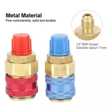 R134A Низкий Высокий Автомобильный Быстроразъемный Соединитель Латунный Воздушный Адаптер AC Коллектор Кондиционер Автомобильный Регулируемый Манометр Хладагента S5M3