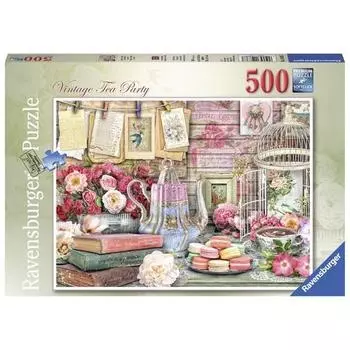 R148387 Pink Teatime 500 Pieces, Korean popular puzzles