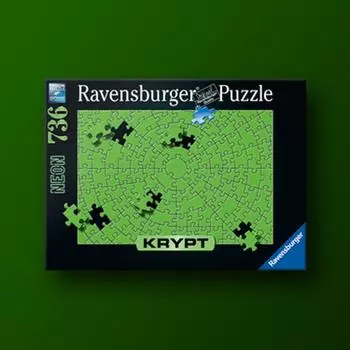 R173648_Crypt Puzzle: Neon Green_736 Pieces, popular Korean board game