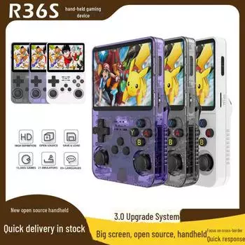 R36S Dual System Retro 3D Handheld Console — Открытый исходный код, Портативная ностальгическая игровая аркада 64G Single Card Chinese