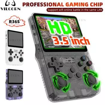 R36S Игровая консоль Linux System 3,5-дюймовый IPS-экран Портативная карманная ретро-консоль Поддержка двухпользовательских онлайн-боев