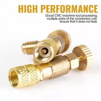 R410/R22 предохранительный клапан герметичный латунь 1/4 5/16 дюймов кондиционер заправочный шланг клапан адаптер холодильный инструмент кондиционер A